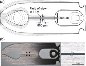 Development of a three-dimensional tomography holder for in situ tensile deformation for soft materials
