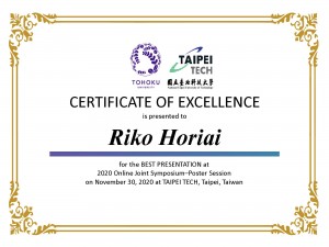 Certificate of Excellence (Riko Horiai)